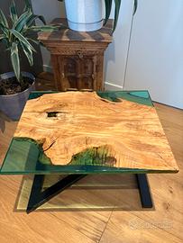 Coffe table ulivo/resina