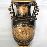 Vaso Adis Grecia in ceramica dorata fatto a mano