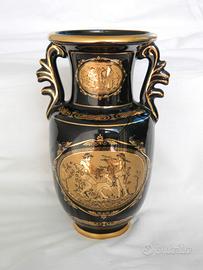 Vaso Adis Grecia in ceramica dorata fatto a mano