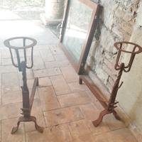 Antichi alari per camino padronale toscano