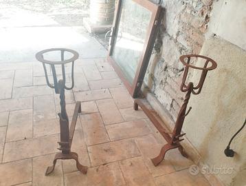 Antichi alari per camino padronale toscano