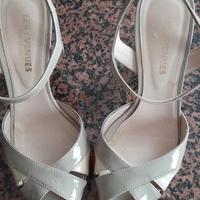 Sandali grigi e beige tacco 12