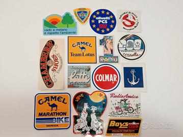 Lotto quindici adesivi vintage anni 70-80-90.