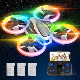 Mini Drone Telecamera 720P HD 3 Batterie USATO OK