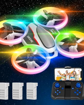 Mini Drone Telecamera 720P HD 3 Batterie USATO OK