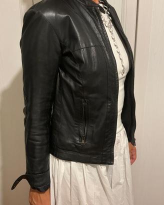 Giacca donna in vera pelle nera tg.S