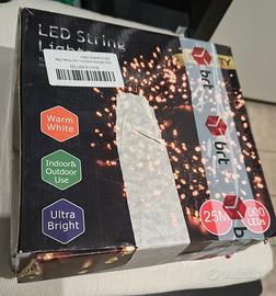Luci di natale catena led 1000 x 25mt luce calda