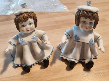 Coppia bamboline vintage