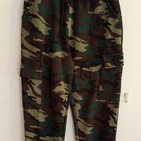 Pantaloni da tuta cargo camouflage imbottiti