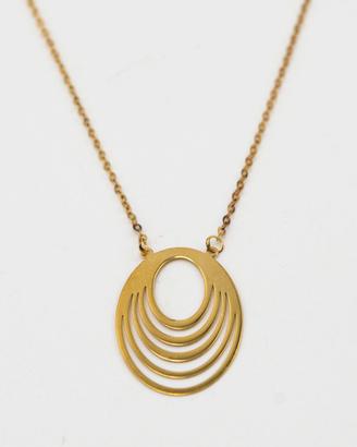 Collana in oro giallo 9 kt con centrale E.2350