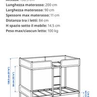 letto a castello e due materassi