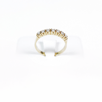 Anello vera in oro giallo con diamanti