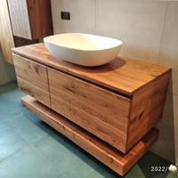 Mensola mobile bagno 2 pensili in rovere vecchio