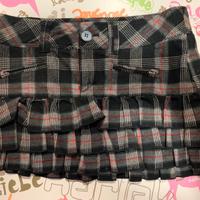 Minigonna tartan pieghe Sasch