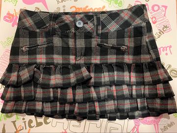 Minigonna tartan pieghe Sasch