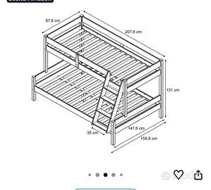 Letto castello una piazza e mezzo sotto