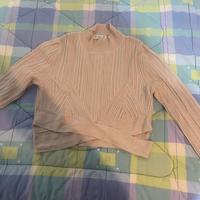 Maglietta color carne con incrocio di Amisu M/L