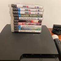 Ps3 slim 320 gb+3 controller+ 10 giochi