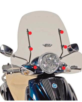 Parabrezza GIVI per Piaggio Beverly 