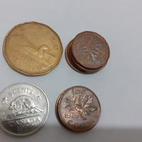 Monete Canada Dollar 1987 e 1 cent 1975