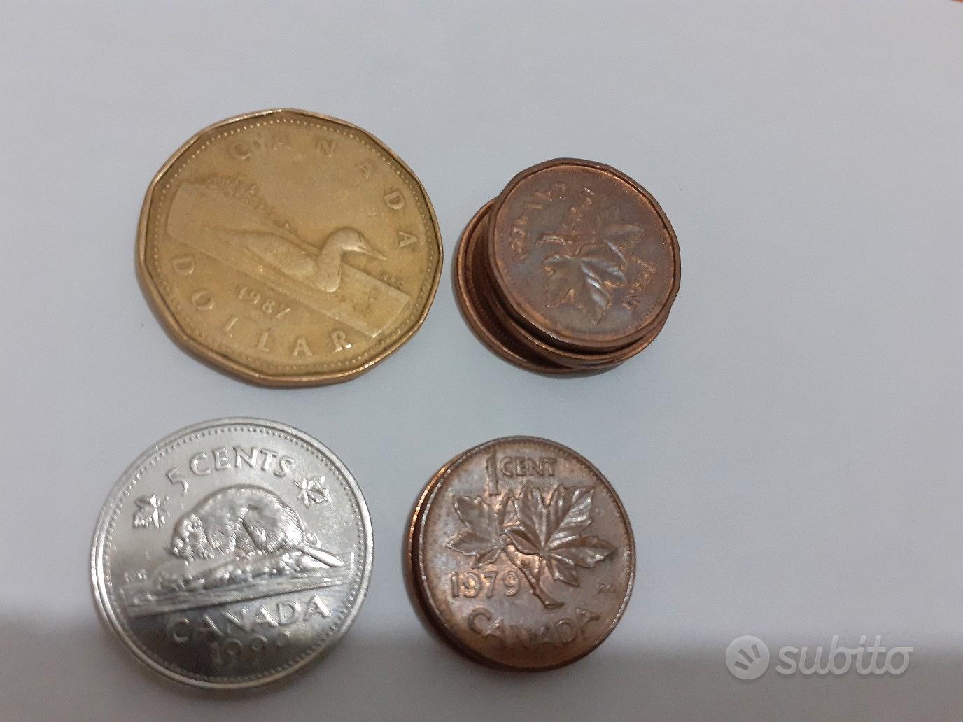 Monete Canada Dollar 1987 e 1 cent 1975 - Collezionismo In vendita a Roma