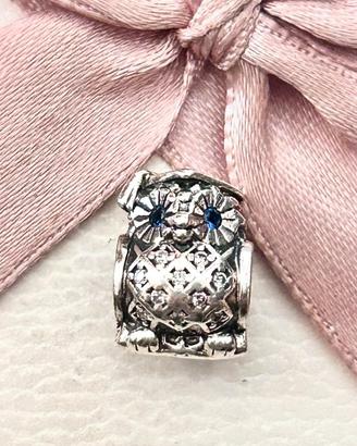 Charm pandora gufetto dagli occhi blu