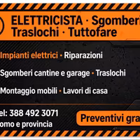 Elettricista/traslochi/sgombri tutto fare