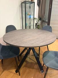 tavolo Ikea tondo grigio marmorizzato
