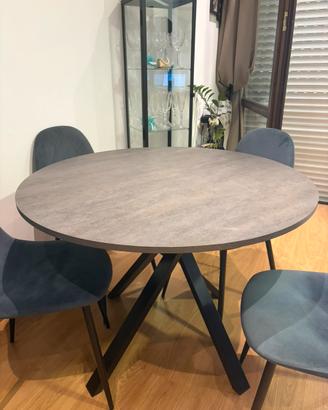 tavolo Ikea tondo grigio marmorizzato