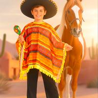 PONCHO MESSICANO + SOMBRERO 🎉 COSTUME CARNEVALE 