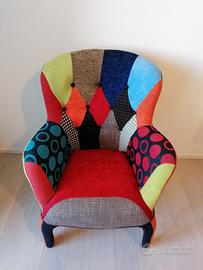 Poltrona patchwork. 
