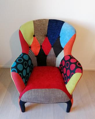 Poltrona patchwork. 