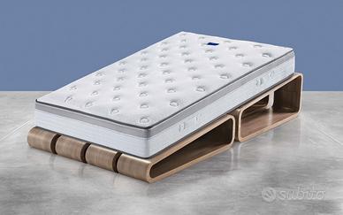 Materasso 1piazza e mezza+rete doghe in legno