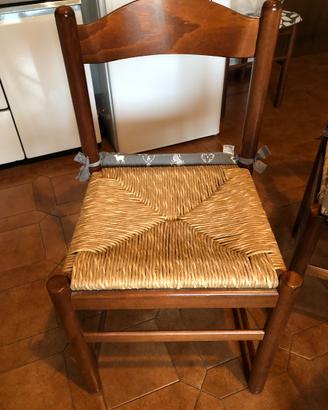 NR.7 SEDIE IN LEGNO COLOR NOCE SCURO