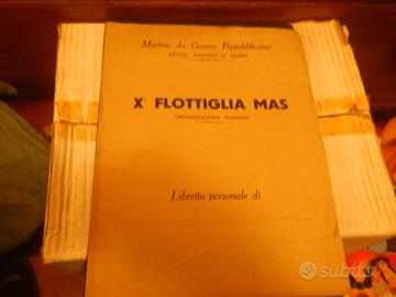 Rara copertina libretto personale d'epoca  X^ MAS.