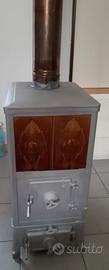 Stufa a legna con ceramica Vintage 