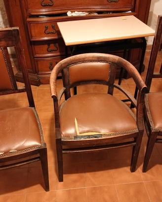 Tre sedie vintage anni 30