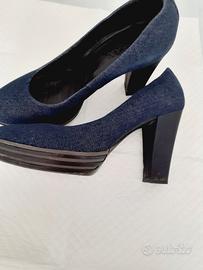 Scarpe Hogan jeans con tacco