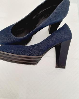 Scarpe Hogan jeans con tacco