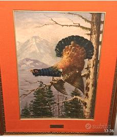 quadro Gallo Cedrone di Bepo Driussi