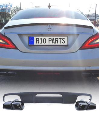 DIFFUSORE MERCEDES CLS C218 15-18 NERO OPACO + TER