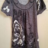 Vestitino donna scamiciato color marrone-fango