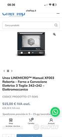 Forno elettrico unox xf003
