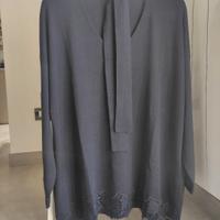 Maglione con bordo inferiore in pizzo Elena Mirò 