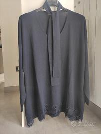 Maglione con bordo inferiore in pizzo Elena Mirò 