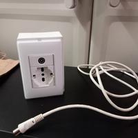 SCATOLA CON SPINA ELETTRICA E SPINA TV