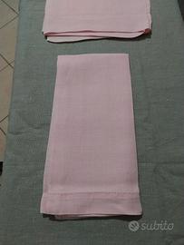 Lino Rosa pastello. Asciugamani per 1 persona