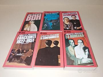 Alberto Moravia, lotto di sei libri nuovi.