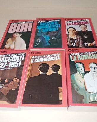 Alberto Moravia, lotto di sei libri nuovi.