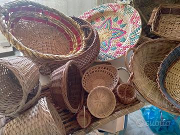 ceste in vimini varie forme e dimensioni